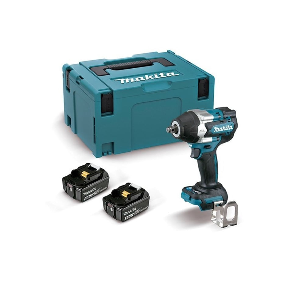 Llave de Impacto Inalámbrica 170mm 18V + 2 Baterías + Cargador DTW700RTJ Makita