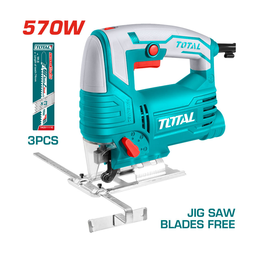 Sierra Caladora Electrica Total 570W Pendular Madera Metal Plastico -TOTAL